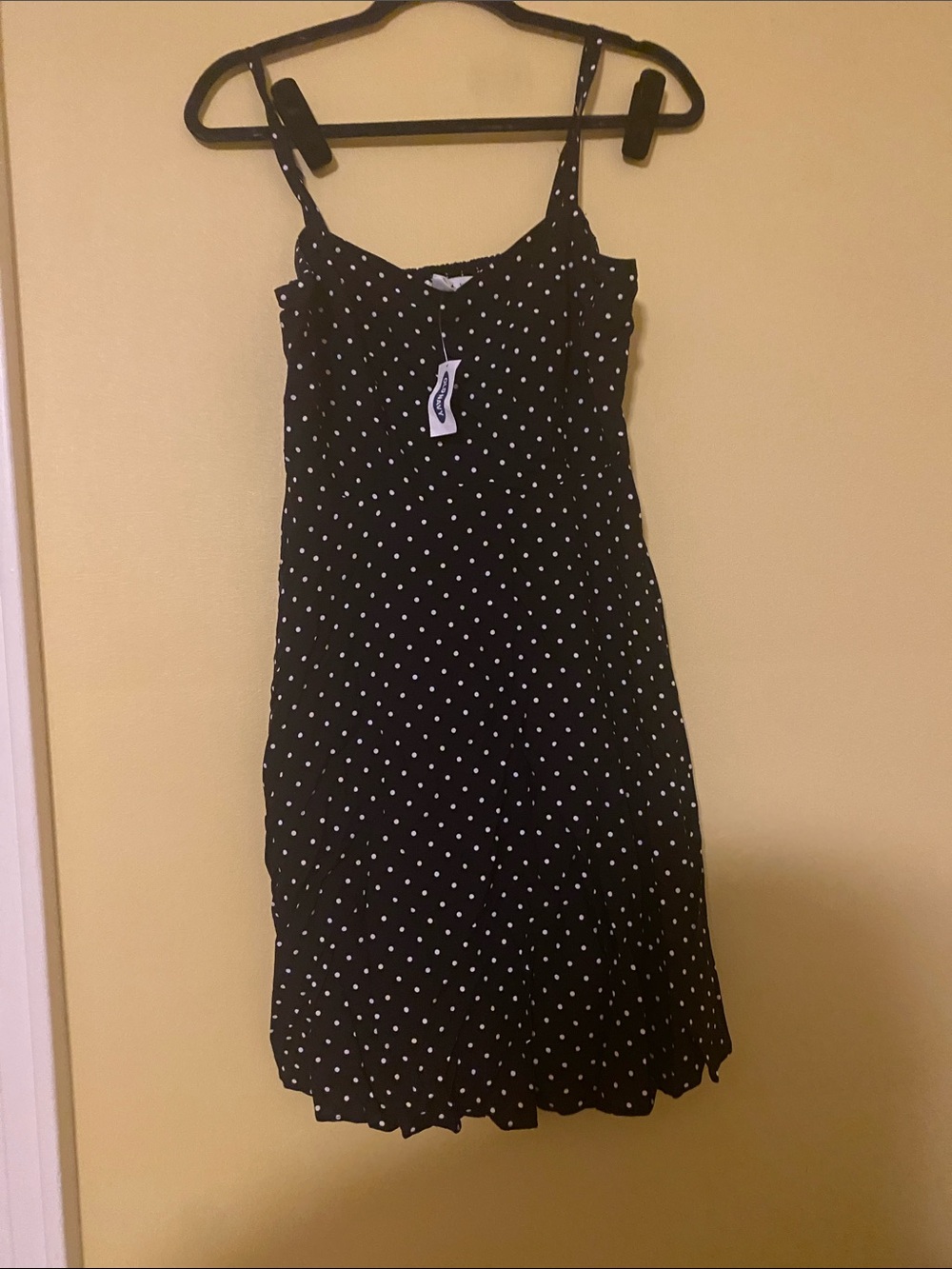 Old Navy Black & White Polka Dot Mini Dress